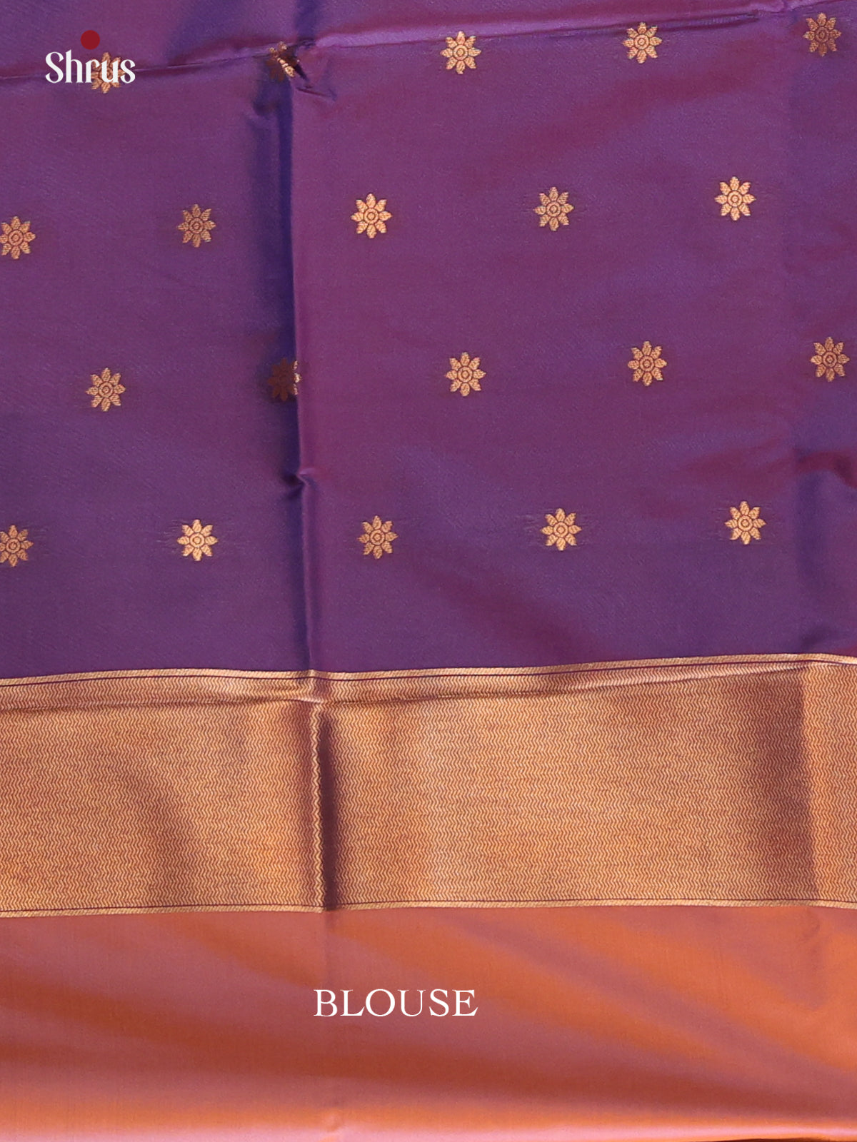 Onion Peel & Blue - Semi Softsilk Saree