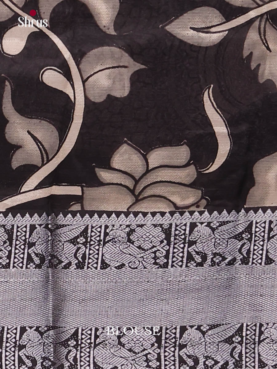 Cream & Black - Mangalagiri silkcotton Saree
