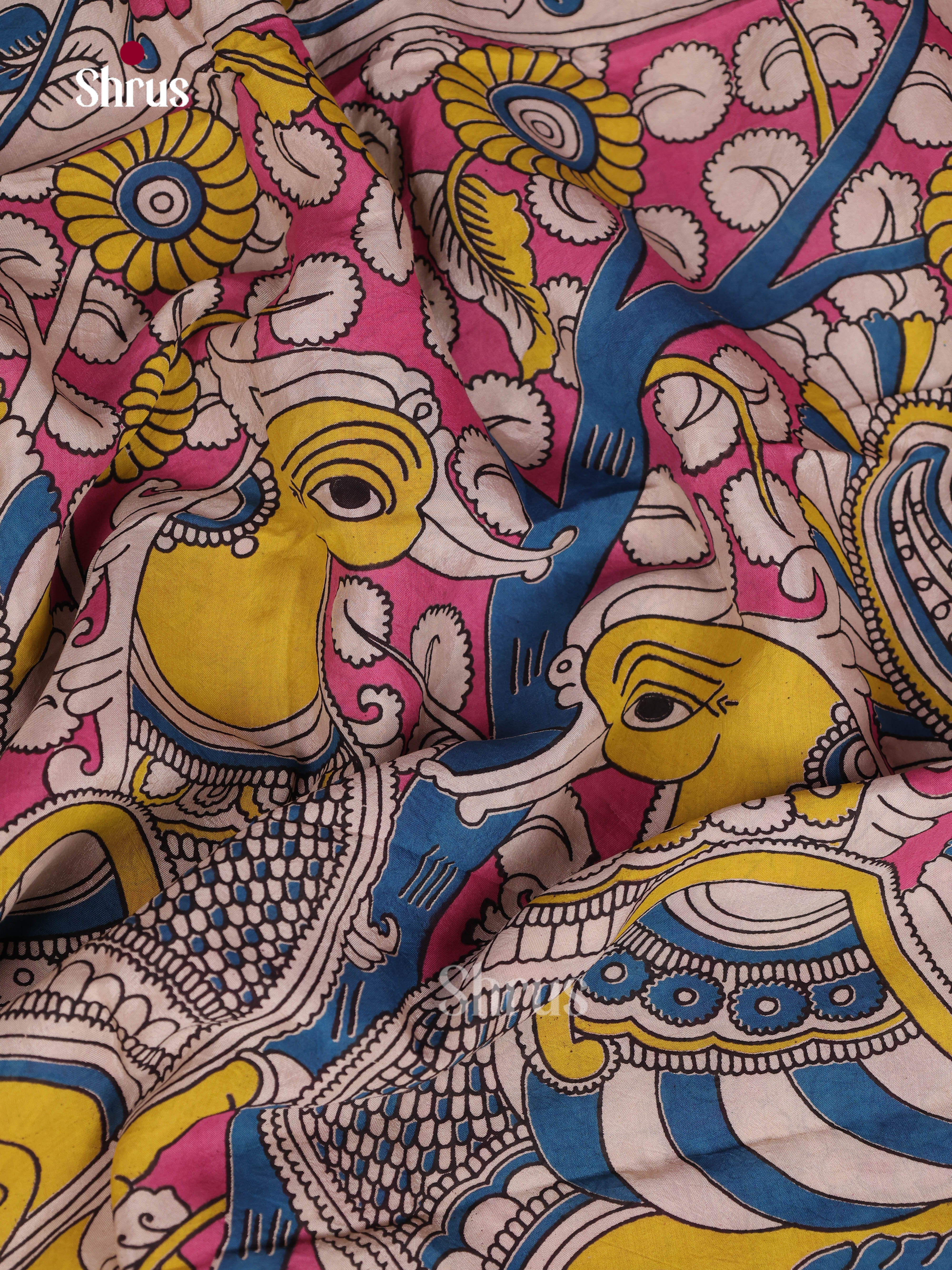 Black & Pink- Mangalagiri silkcotton Saree