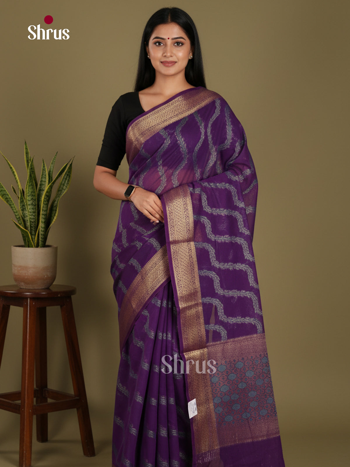 Violet  - Semi Georgette Saree