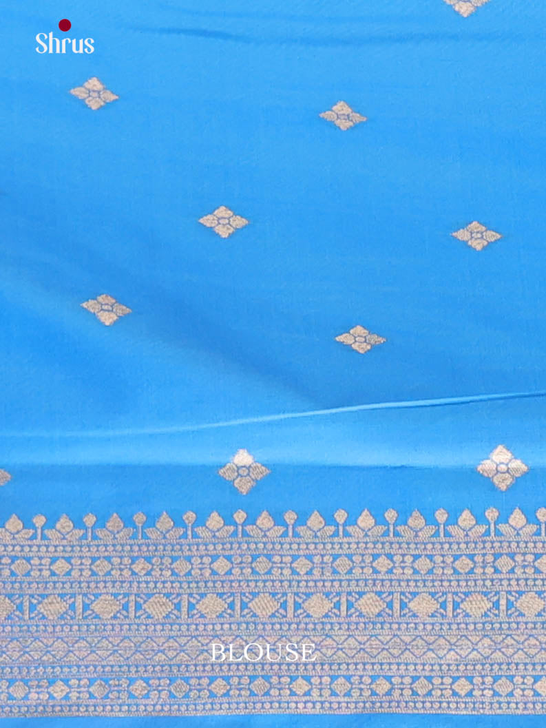 Blue - Semi Softsilk Saree