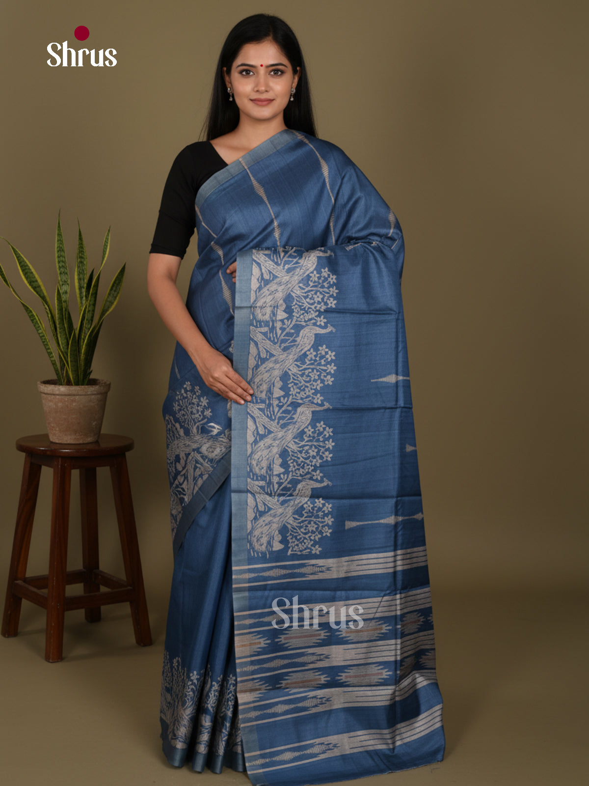 DJS22183 - Butter silk Saree - Shop on Shrus.com
