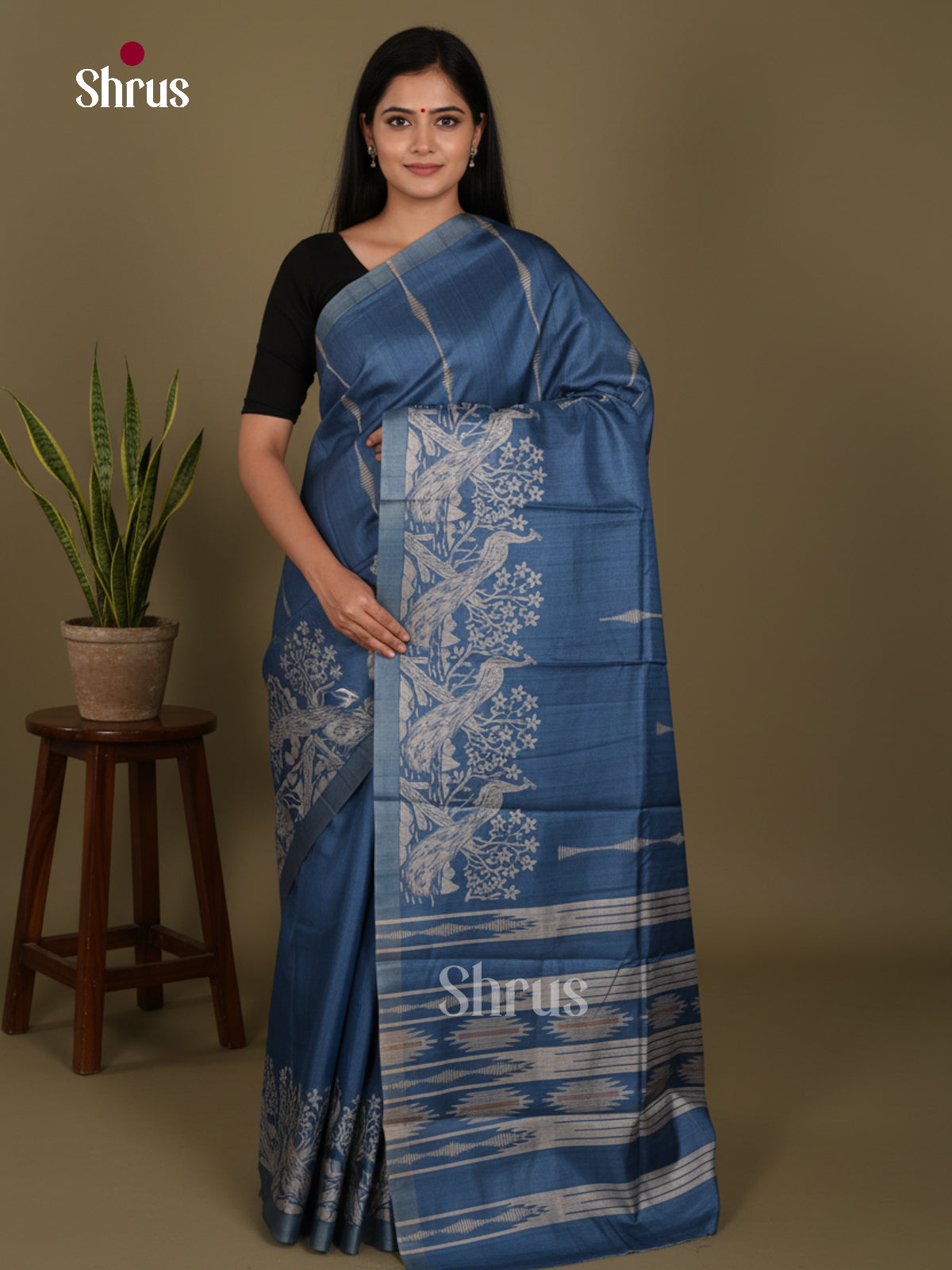 DJS22183 - Butter silk Saree - Shop on Shrus.com