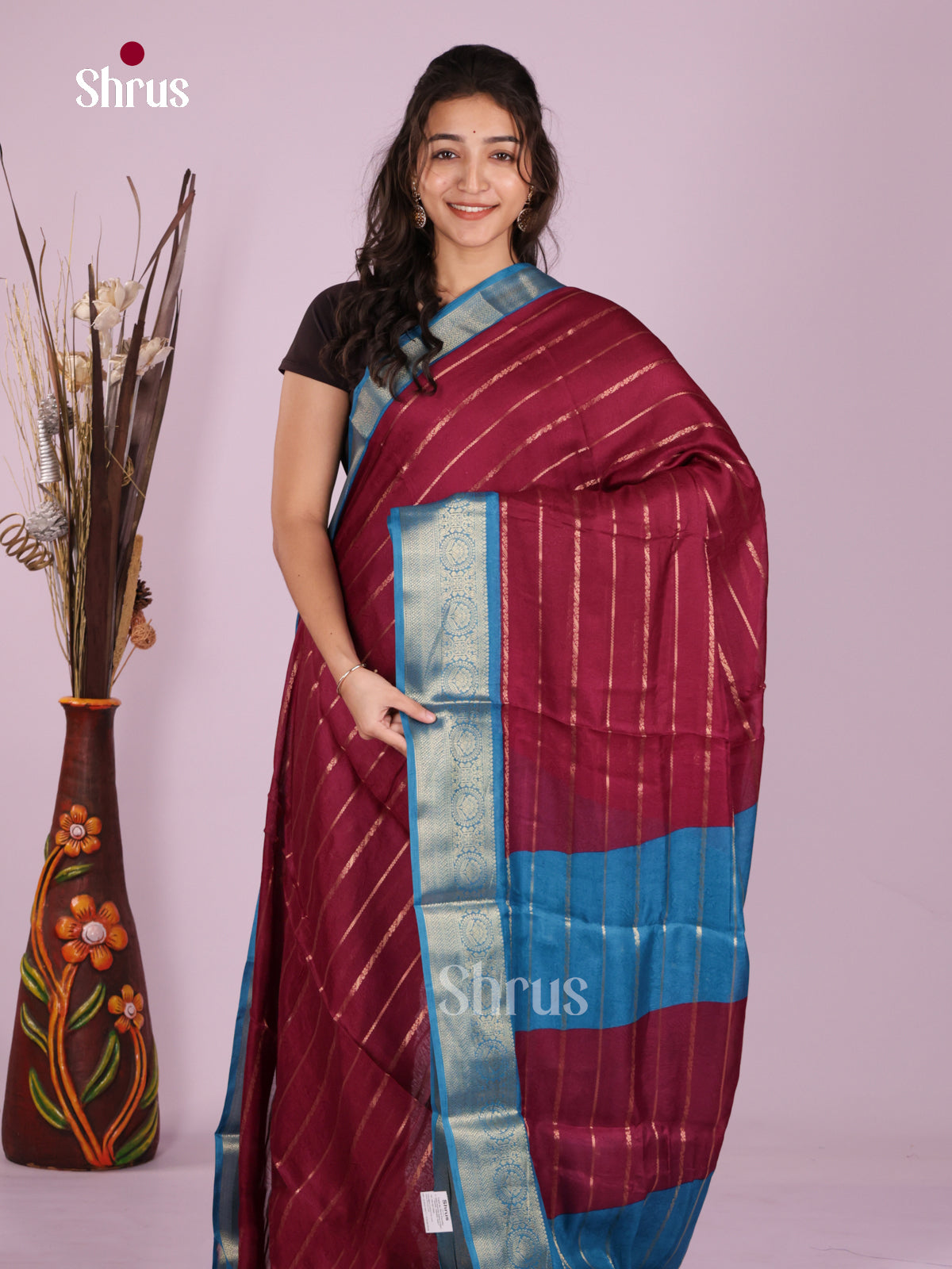 DJS22267 - Semi Mysoresilk Saree - Shop on Shrus.com