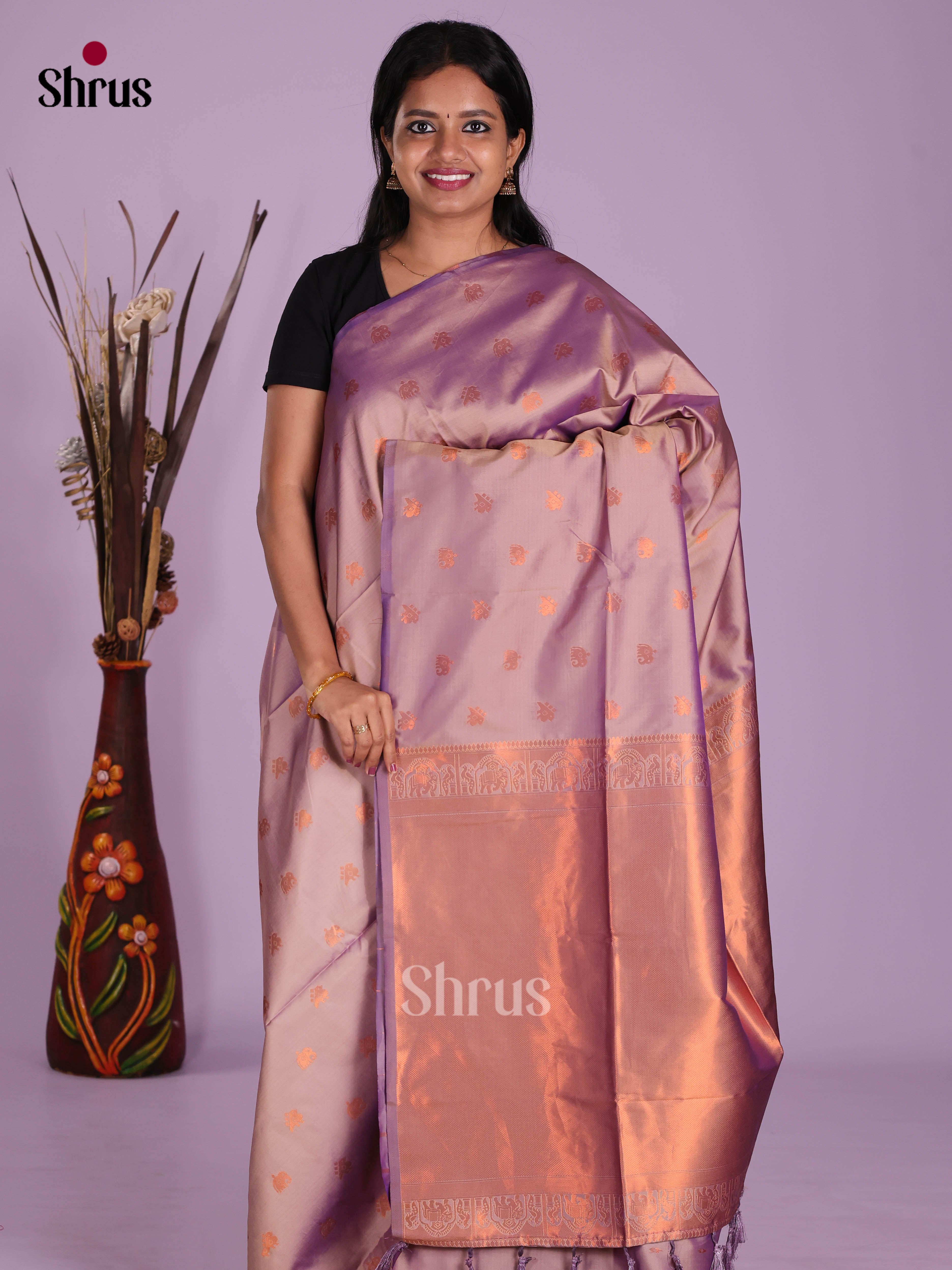 Lavender - Semi Softsilk Saree