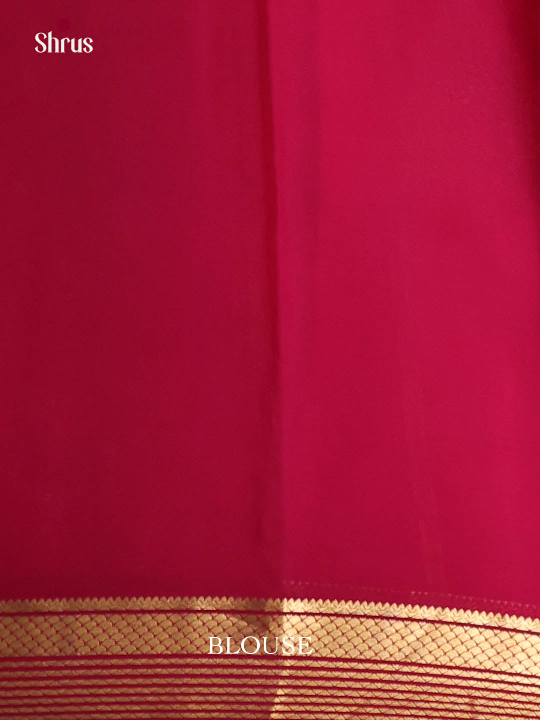 orange red zari Mysore Silk Saree 1