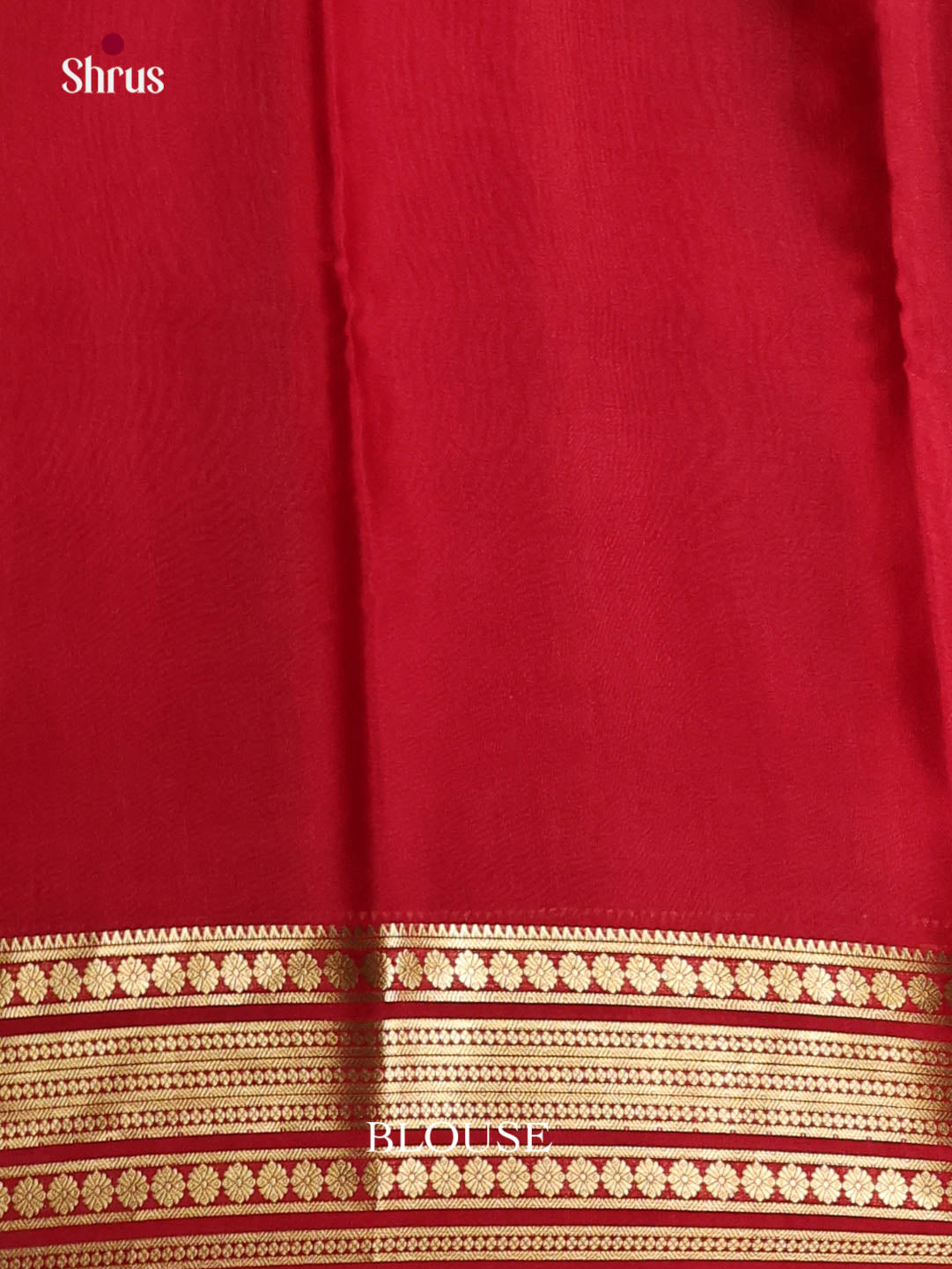 Beautiful Black & Red Mysore Silk Saree with contrast zari border