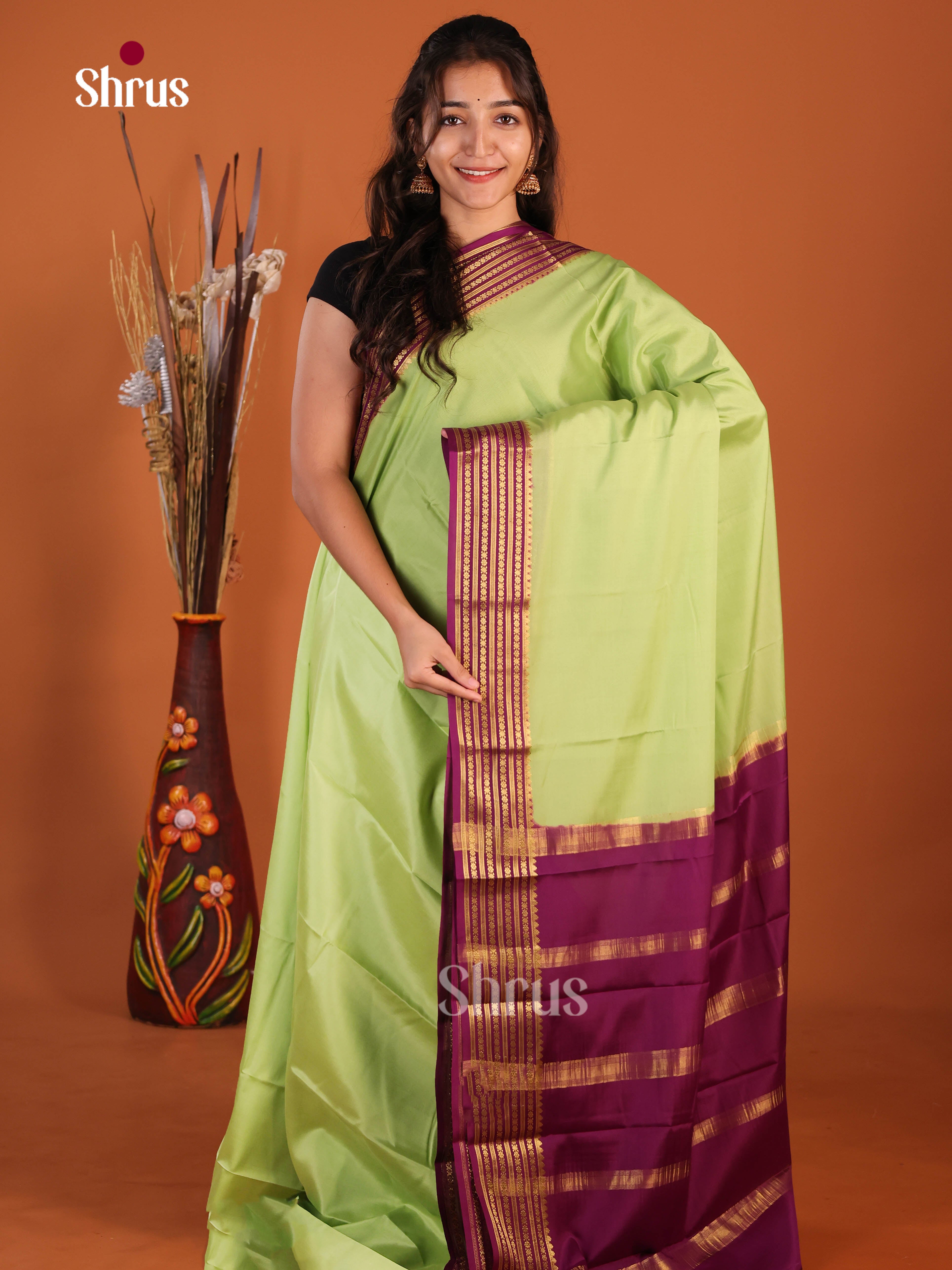 DJS23154 - Mysore Silk Saree - Shop on Shrus.com