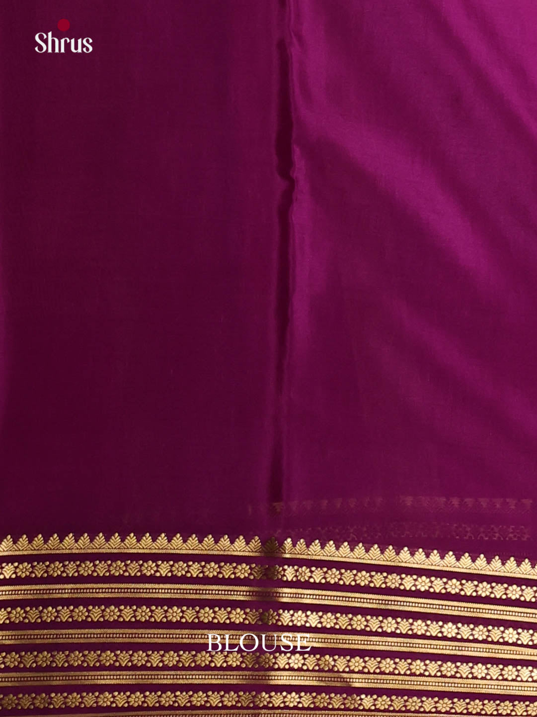grey marron zari border Mysore Silk Saree 1
