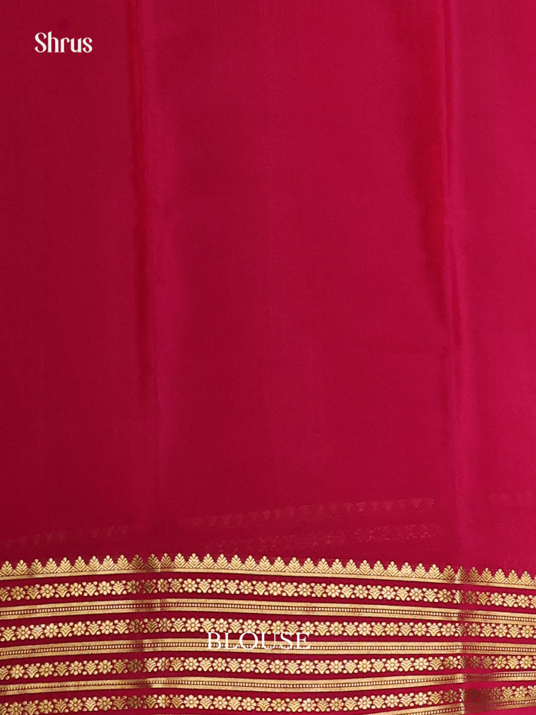 light blue red Mysore Silk Saree 1