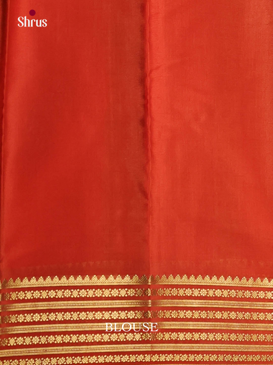 bright brown orange Mysore Silk Saree 1