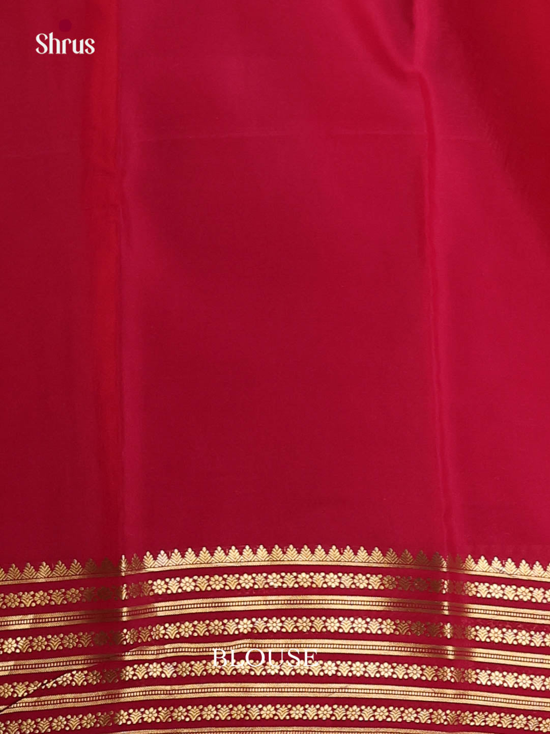 orange red gold zari border Mysore Silk Saree 1