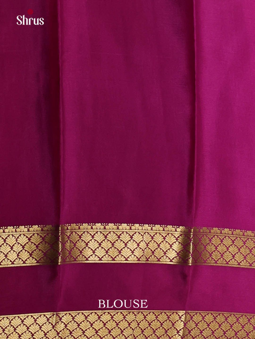 light pink majenta border Mysore Silk Saree 1