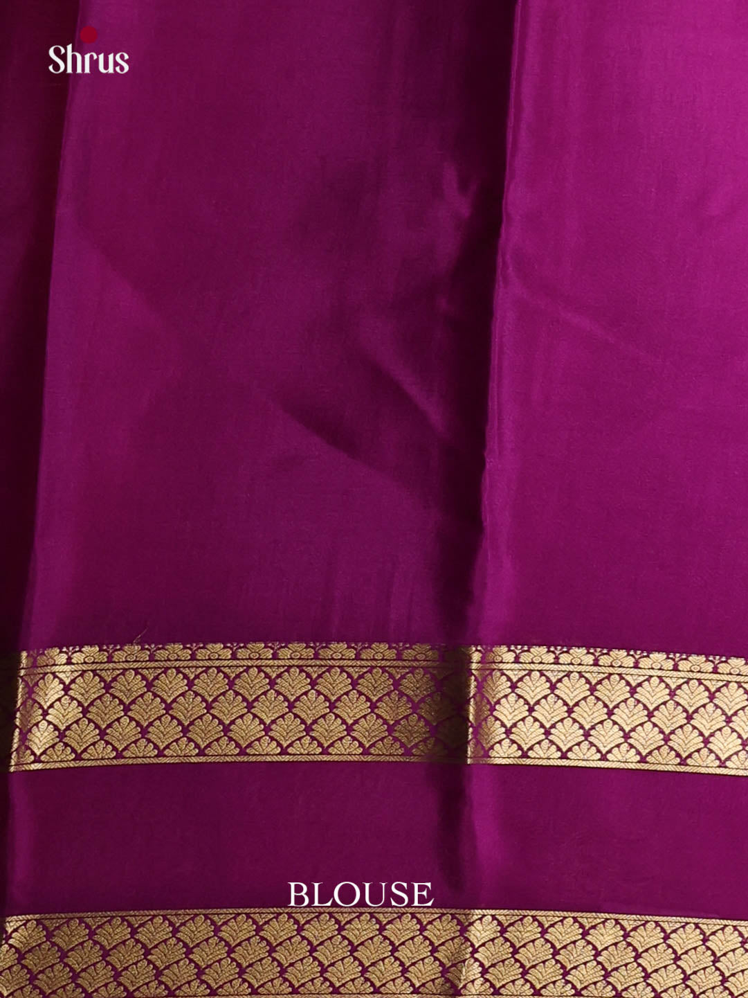 lavender majenta border Mysore Silk Saree 1