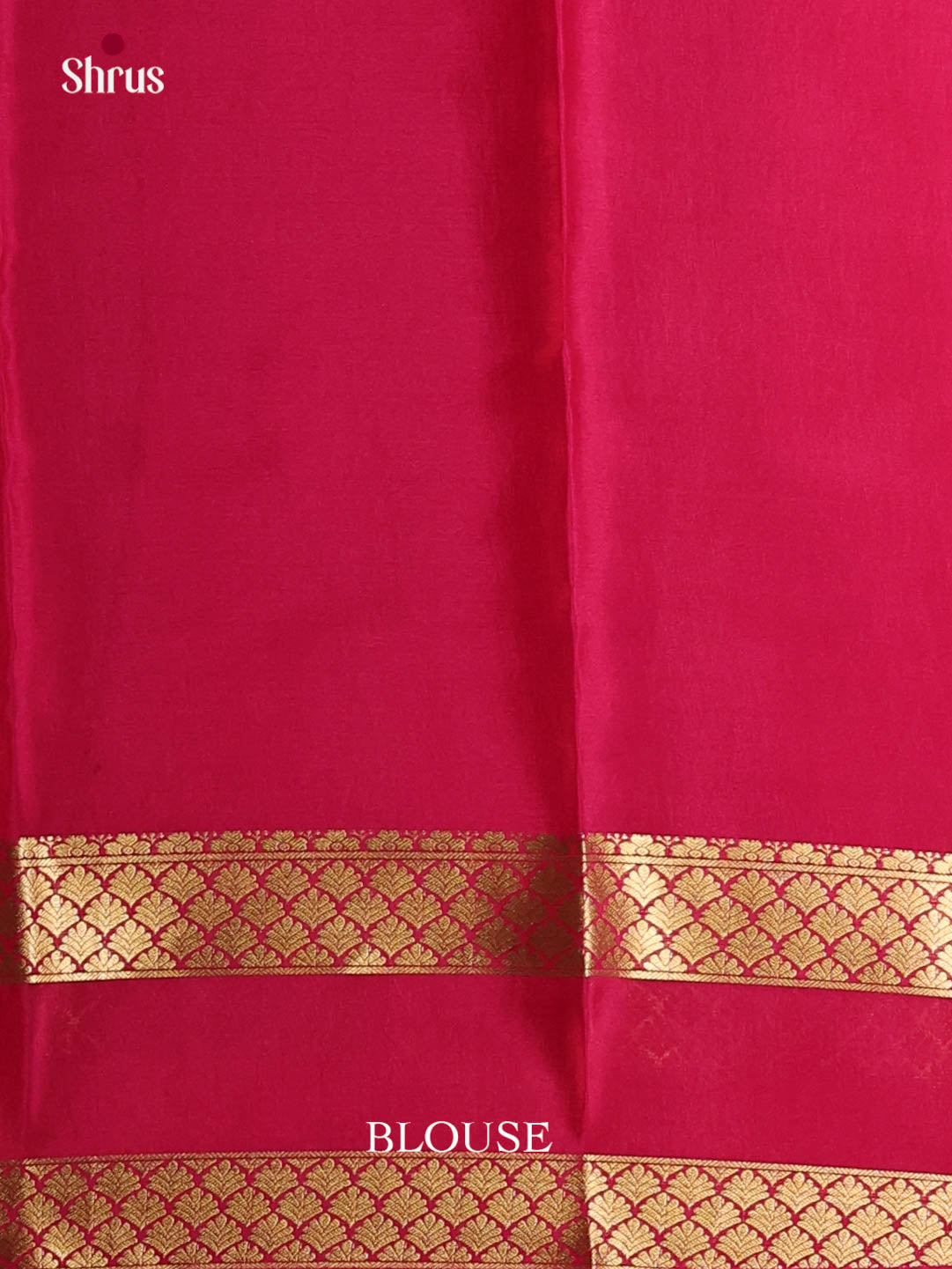 sky blue red Mysore Silk Saree 1