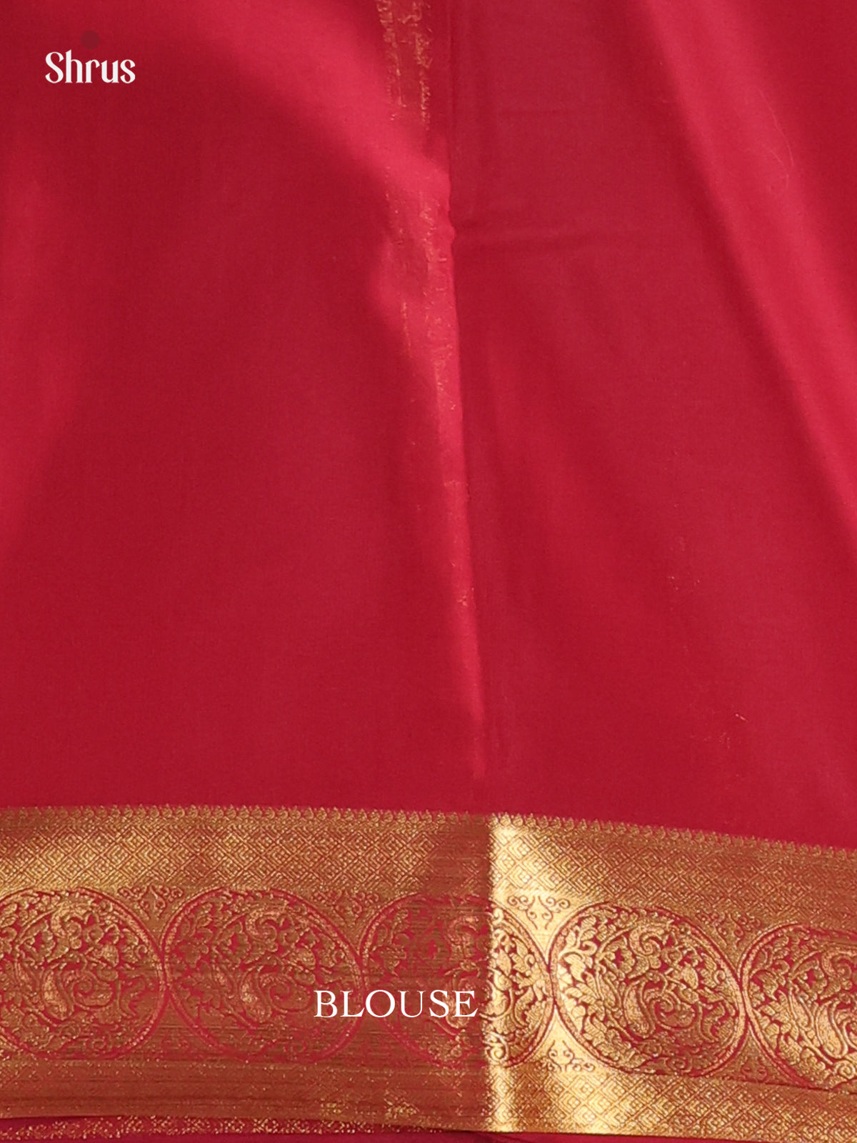 Dark Green & Red- Semi Mysoresilk Saree