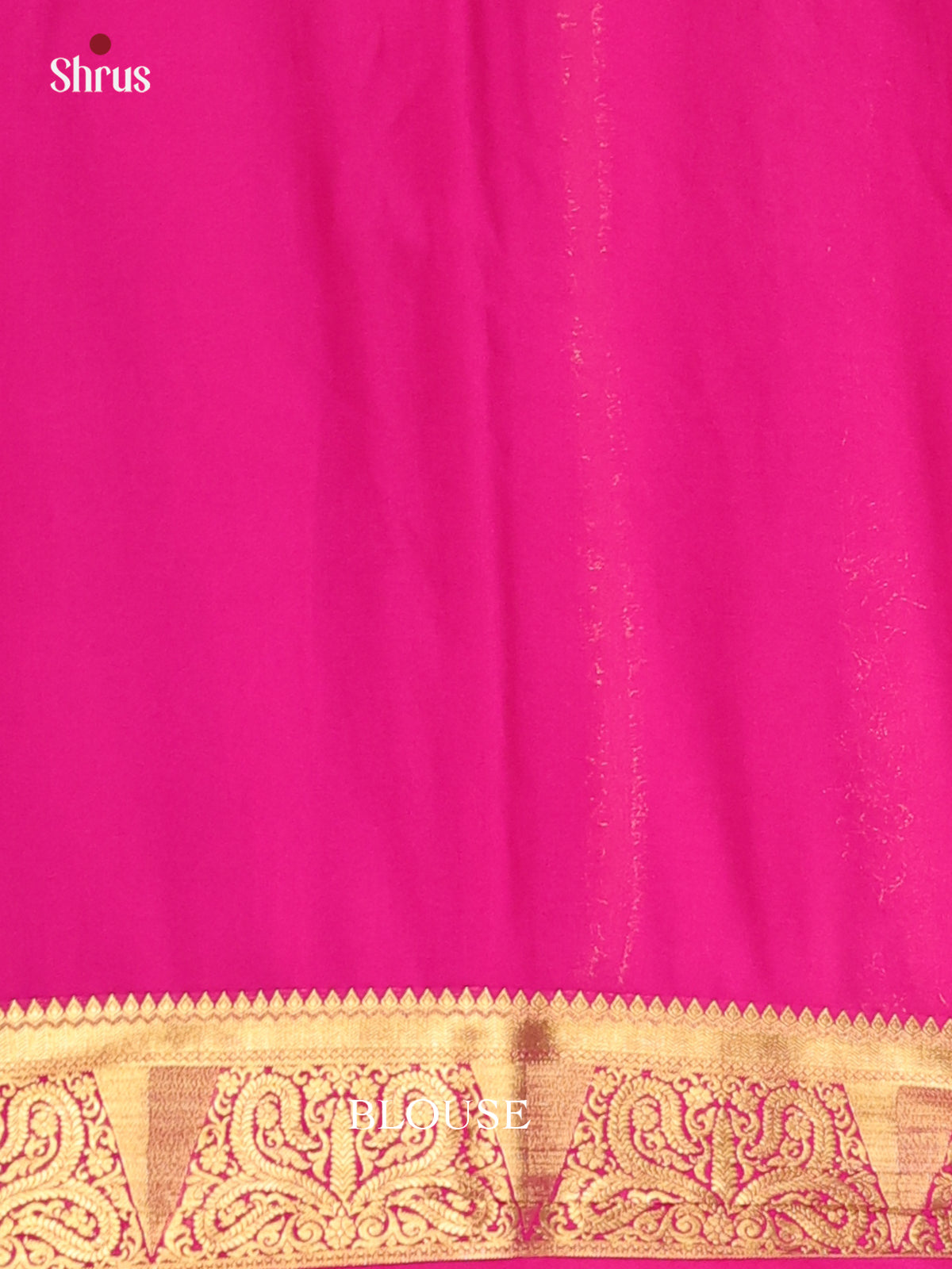 Cream & Pink- Semi Mysoresilk Saree - Shop on Shrus.com