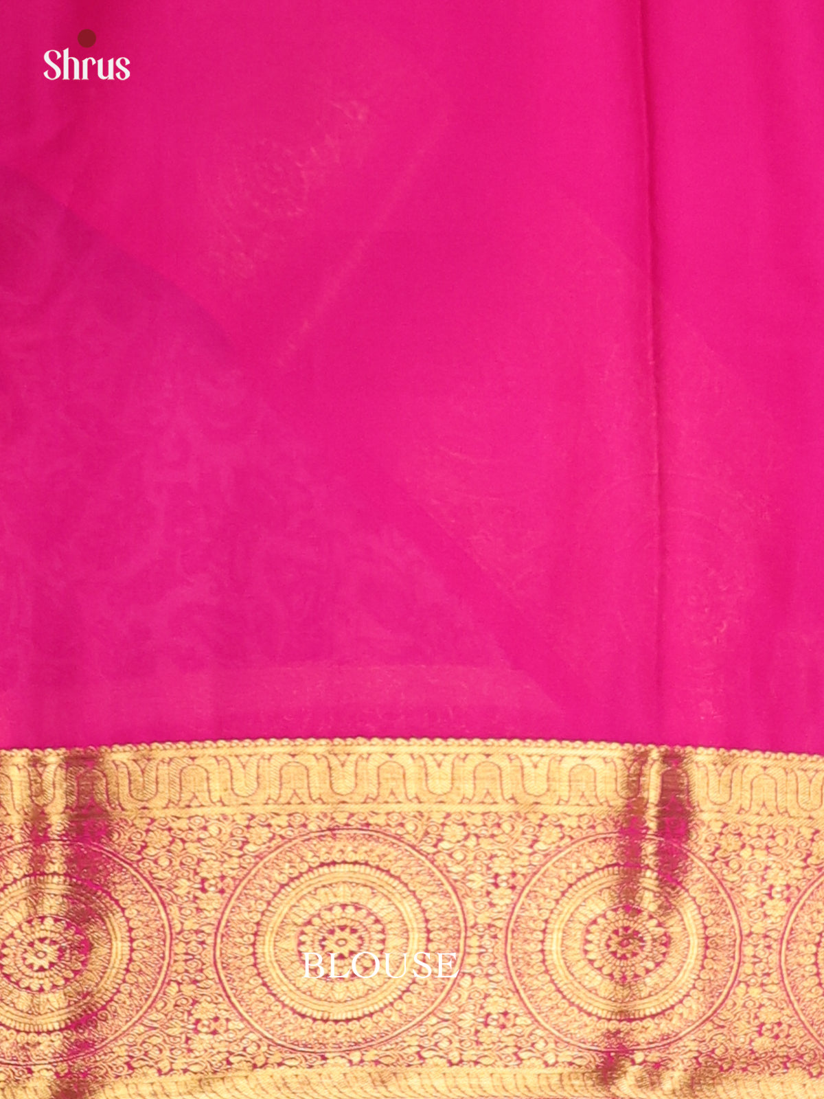 Grey & Pink- Semi Mysoresilk Saree - Shop on Shrus.com