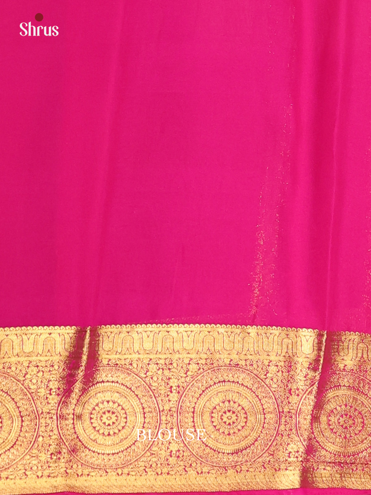 Orange & Pink - Semi Mysoresilk Saree - Shop on Shrus.com
