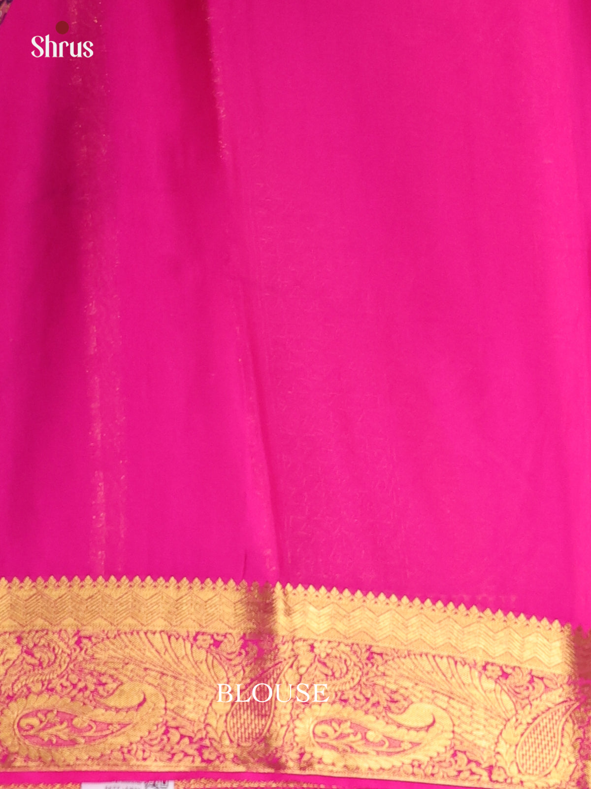 Blue & Pink - Semi Mysoresilk Saree