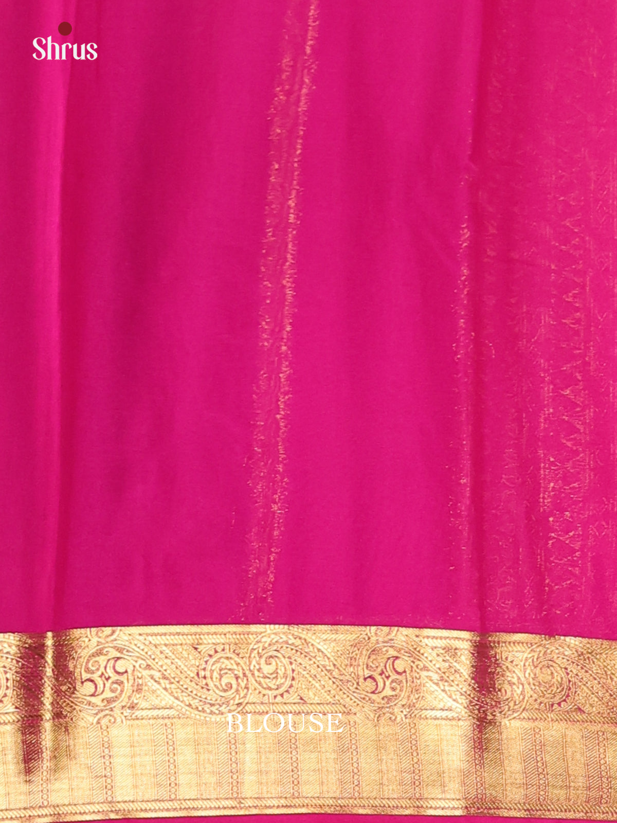 Blue & Pink - Semi Mysoresilk Saree