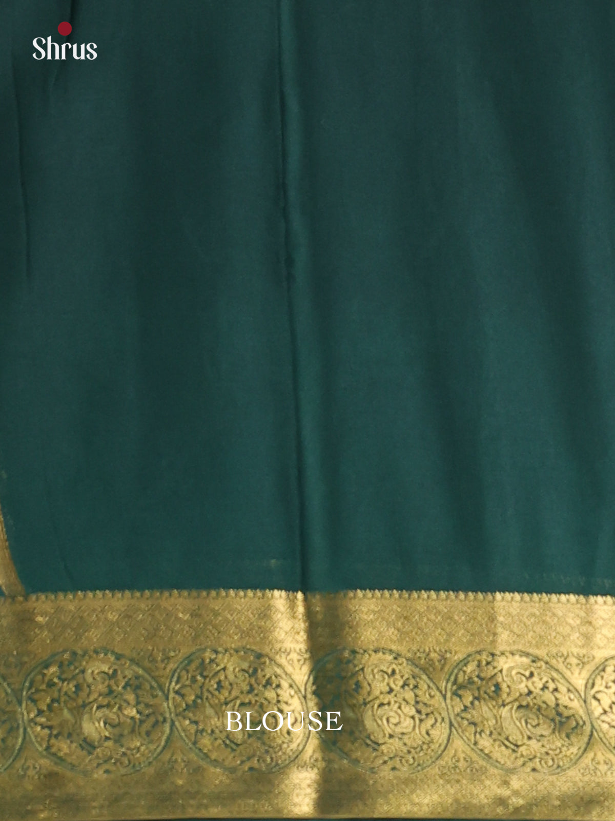 Maroon & Green - Semi Mysoresilk Saree