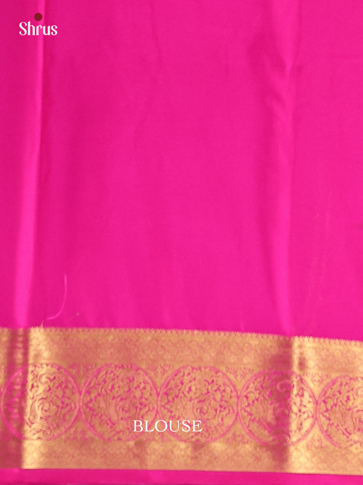 Green & Pink- Semi Mysoresilk Saree