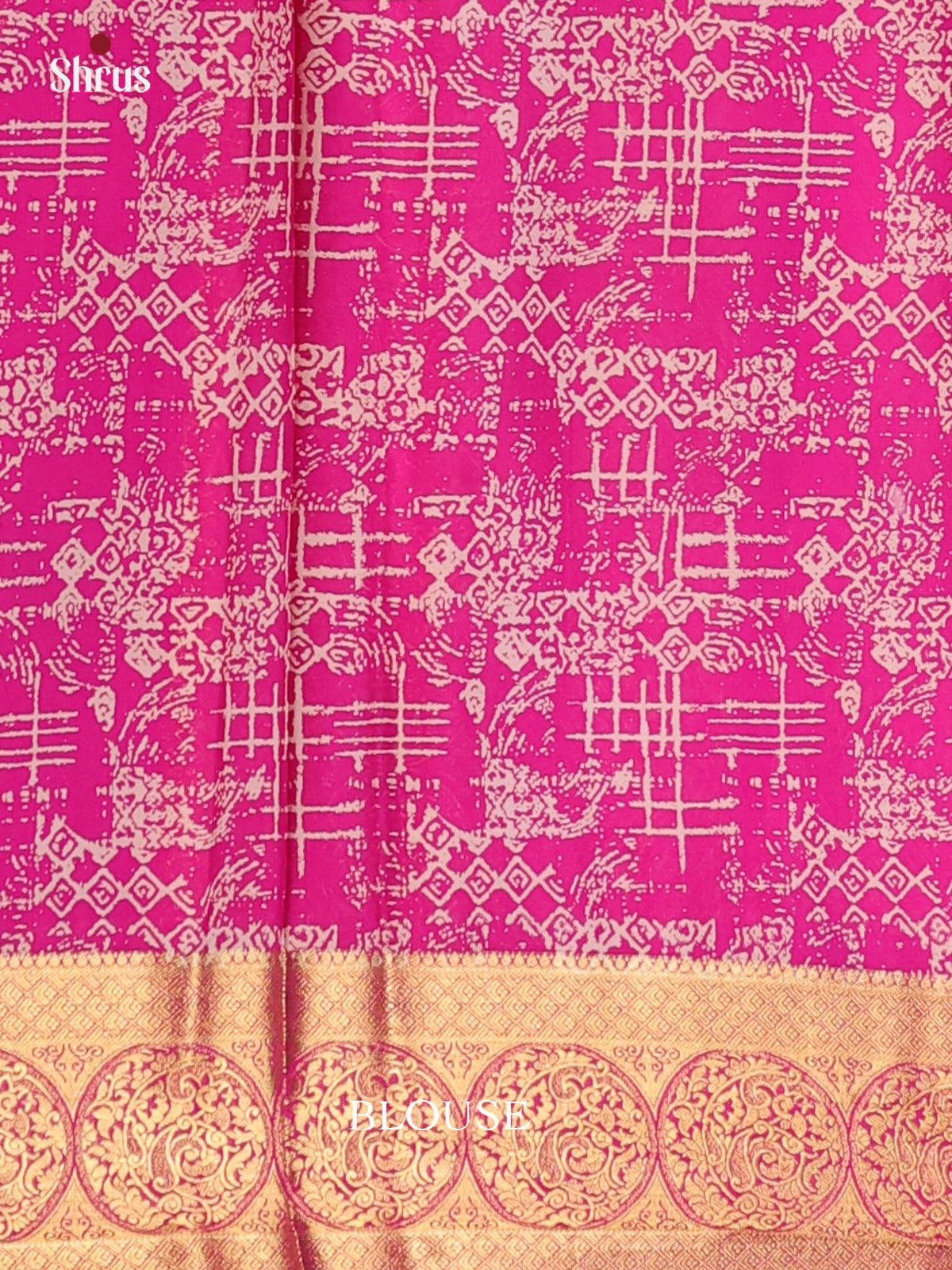 Green & Pink - Semi Mysoresilk Saree