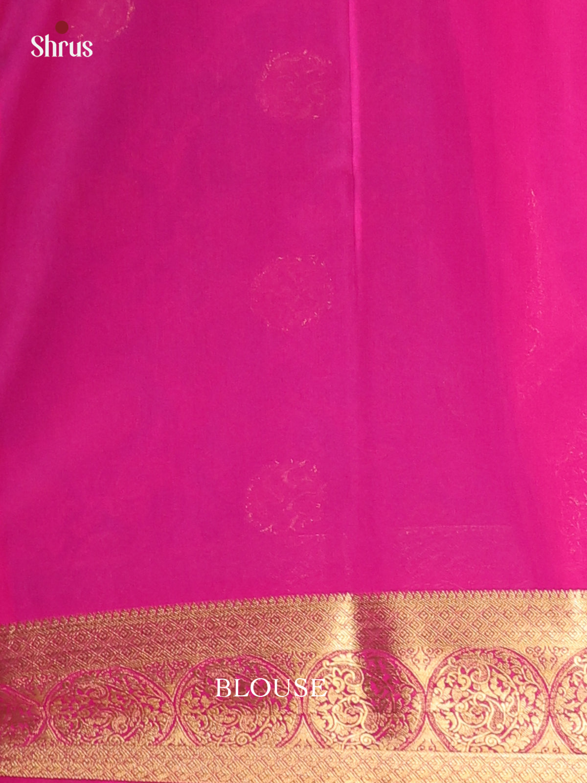 Blue & Pink - Semi Mysoresilk Saree
