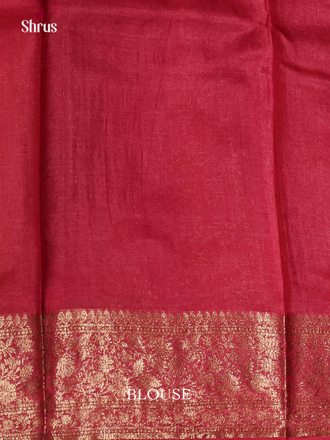 Golden Mustard Handloom Tussar Saree With Floral Motifs & Red Pallu