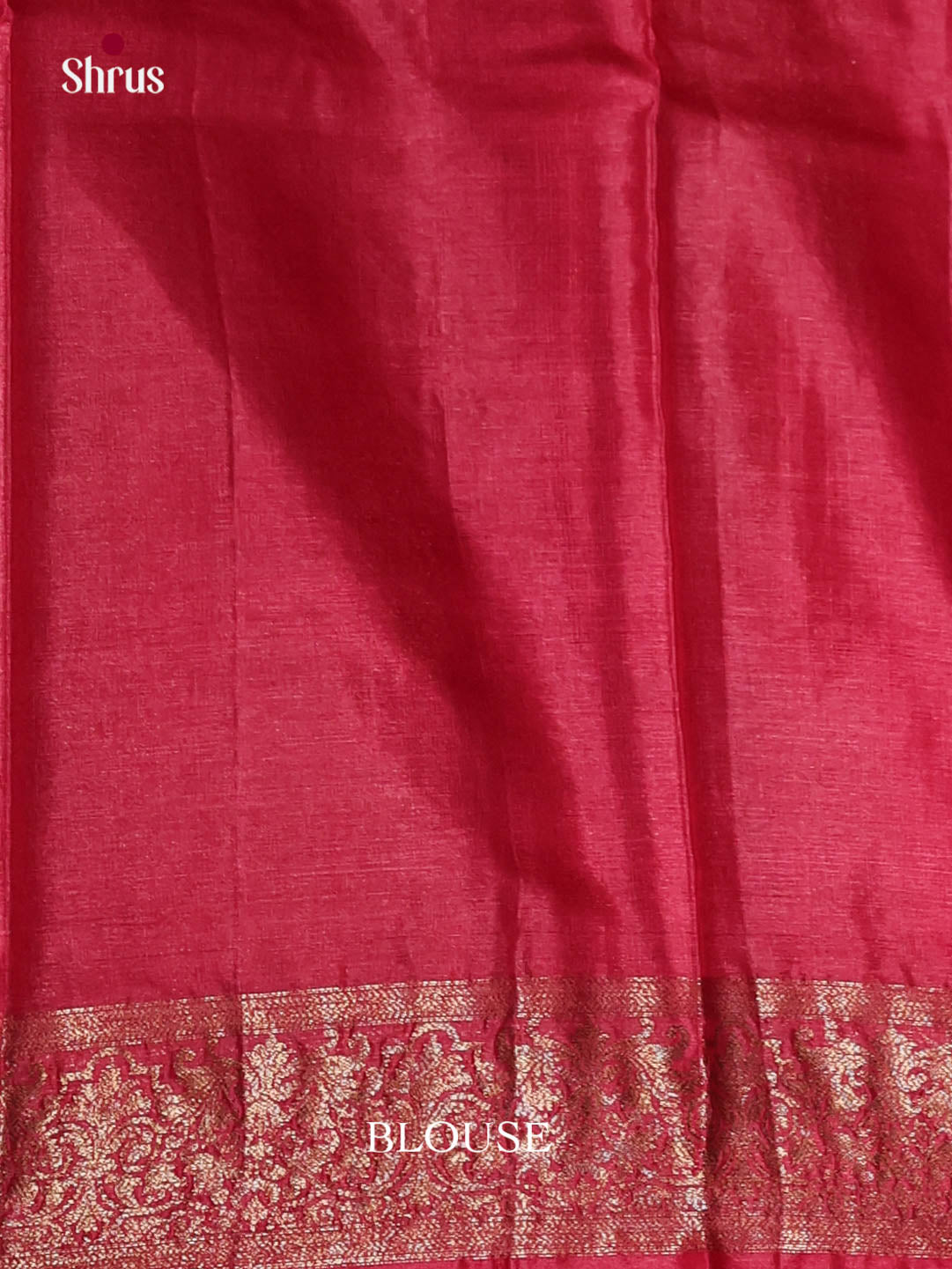 Pretty Mustard Handloom Tussar Saree With Floral Motifs & Deep Red Pallu