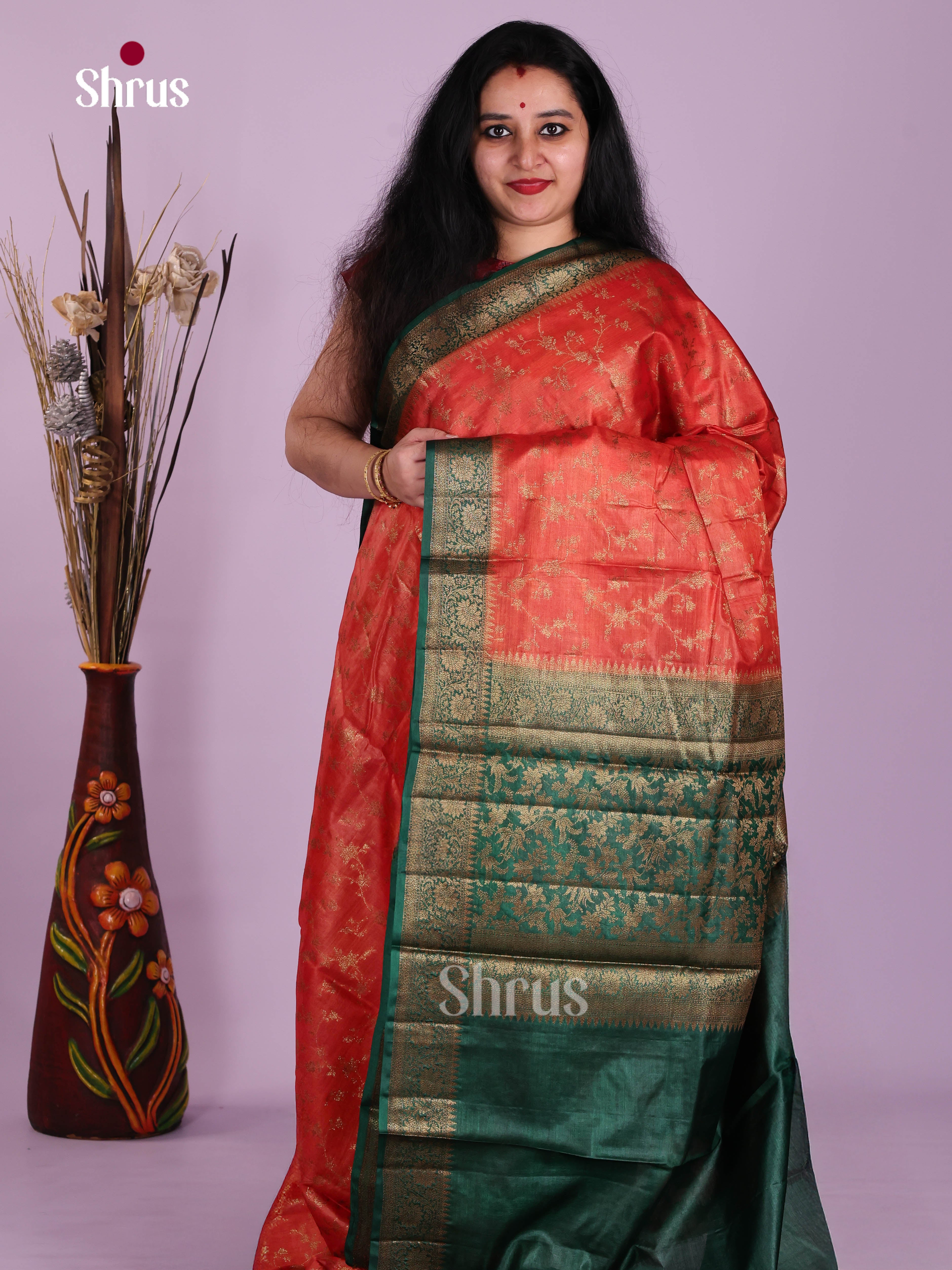 DJS23473 - Tussar Saree - Shop on Shrus.com
