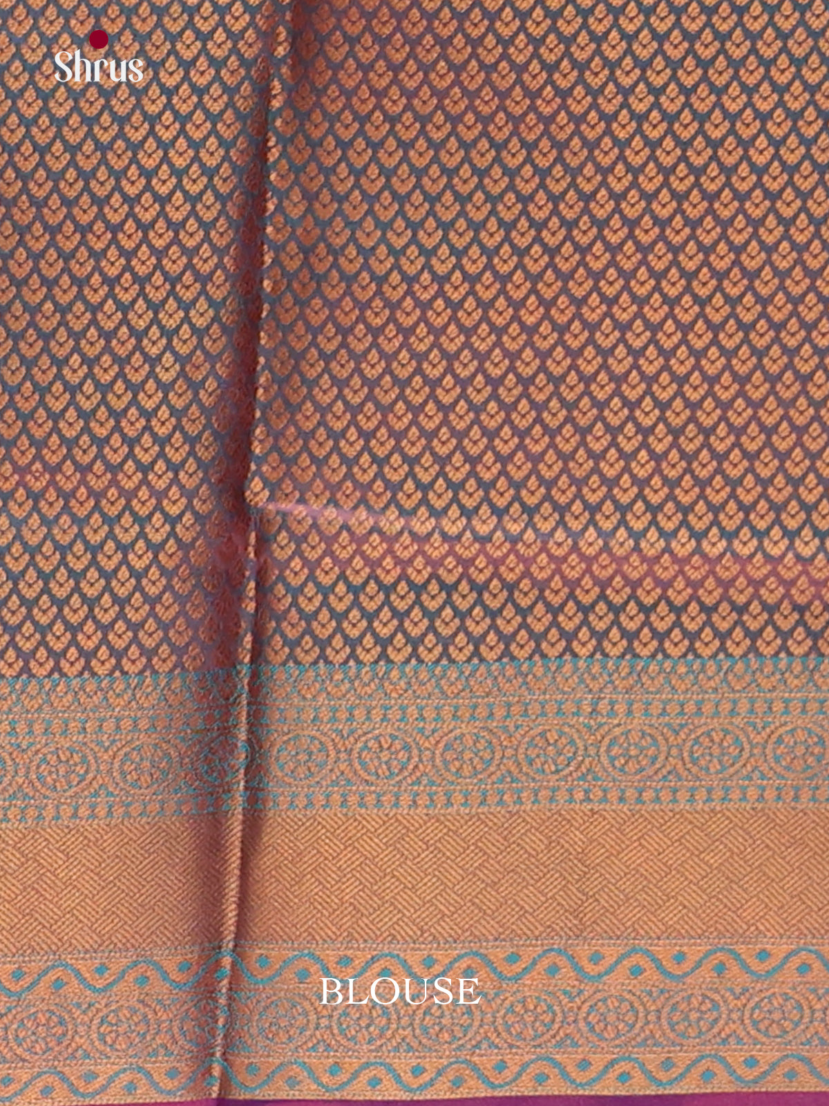 Wine & Blue - Semi Softsilk Saree