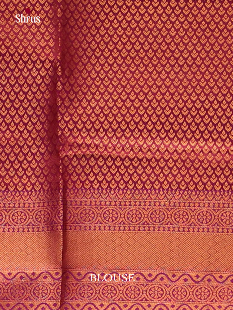 Double Shaded Blue & Maroon - Semi Softsilk Saree