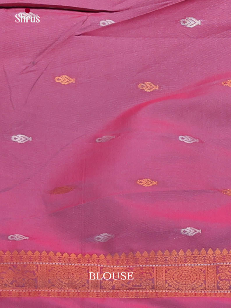 Green & Maroon - Semi Softsilk Saree