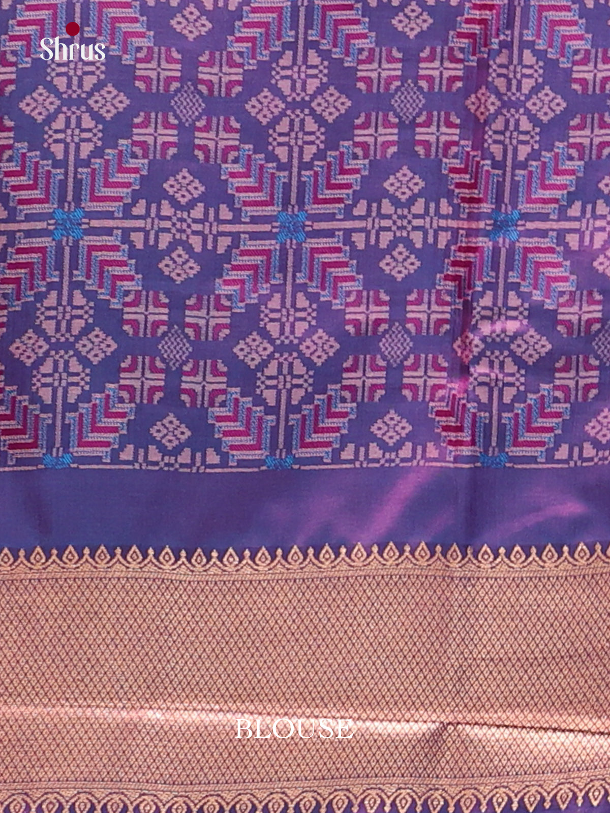 Purple & Blue- Semi Softsilk Saree