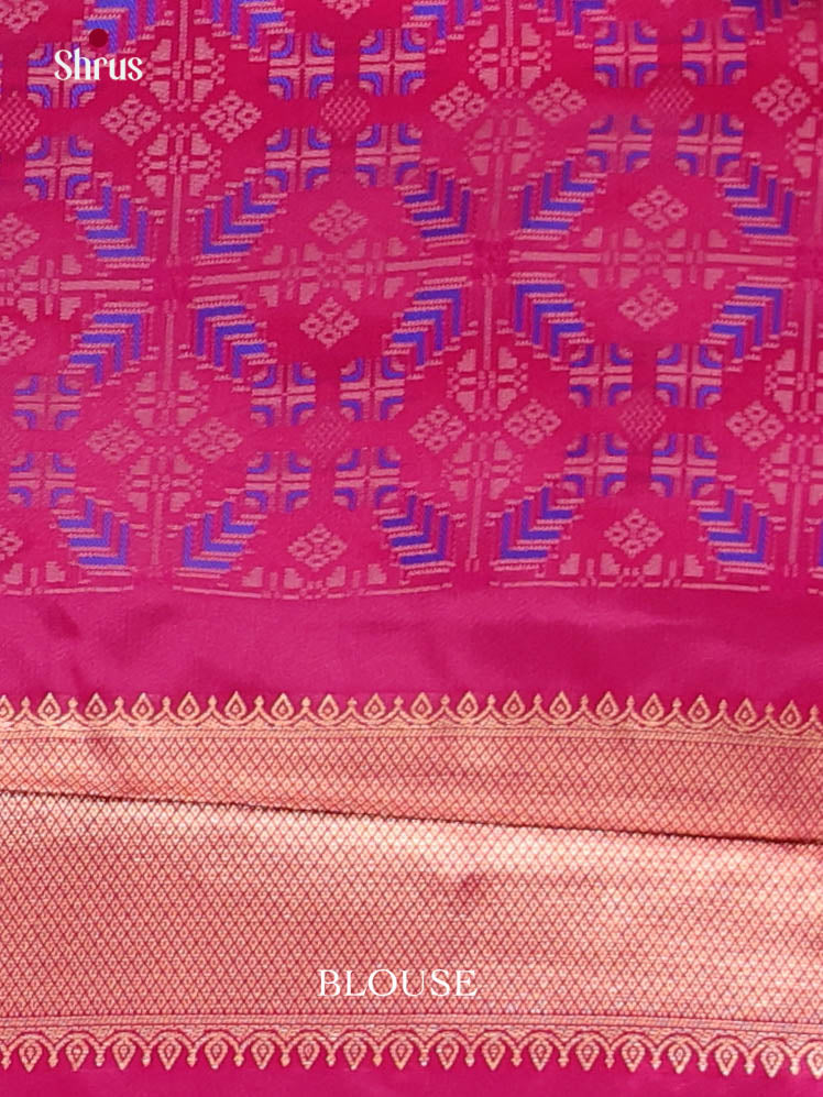 Purple & Pink - Semi Softsilk Saree