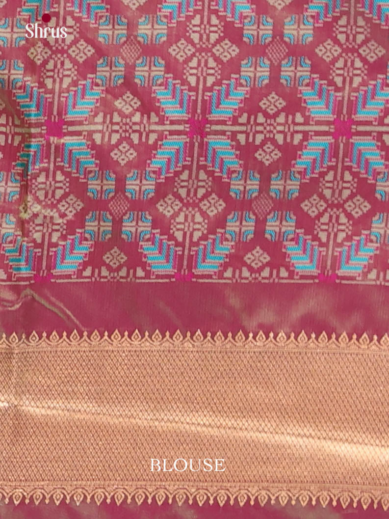 Green & Maroon - Semi Softsilk Saree