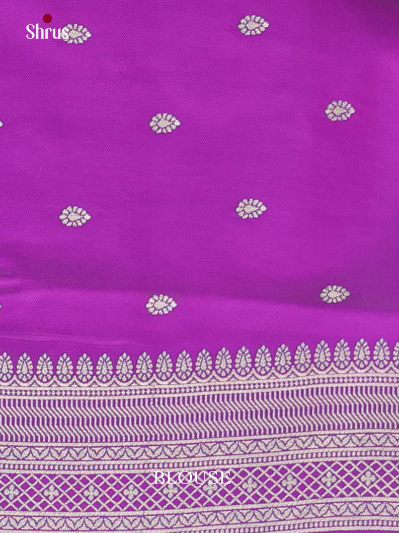 Green & Purple- Semi Softsilk Saree