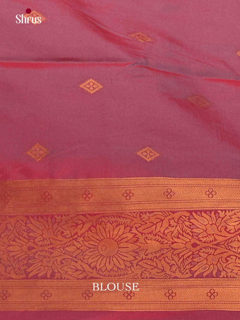 Green & Maroon - Semi Softsilk Saree