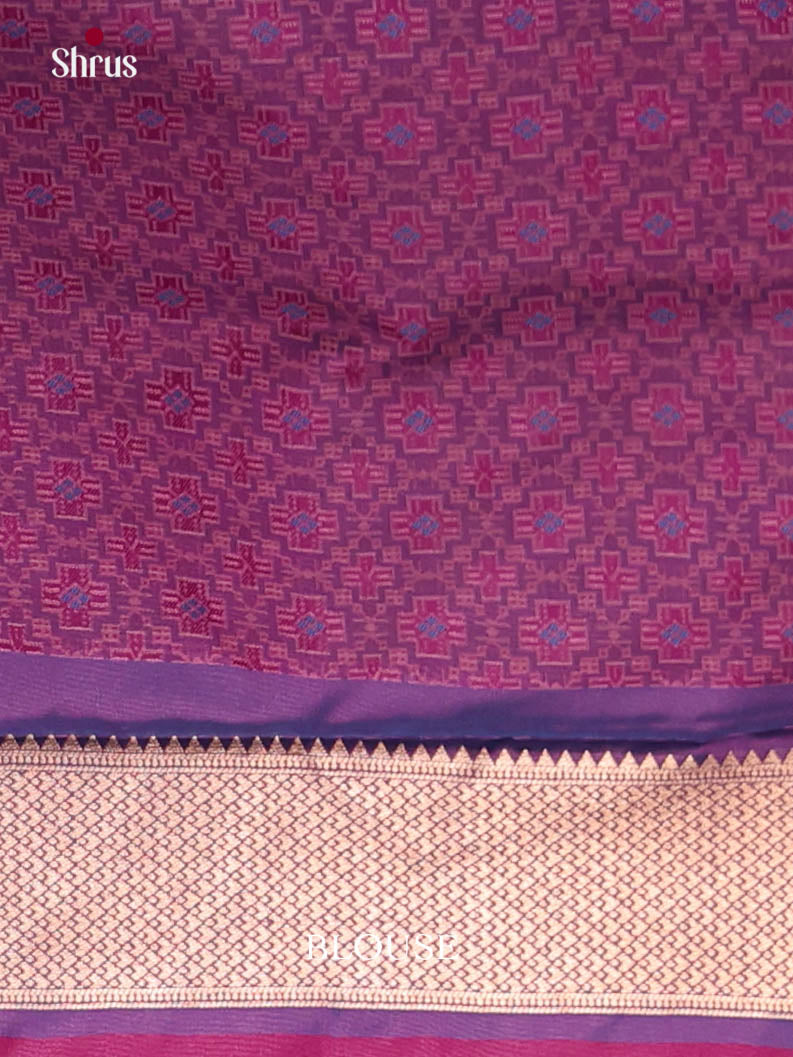 Majenta & Purple- Semi Softsilk Saree