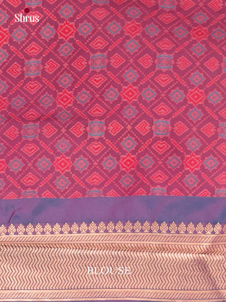 Pink & Purple- Semi Softsilk Saree