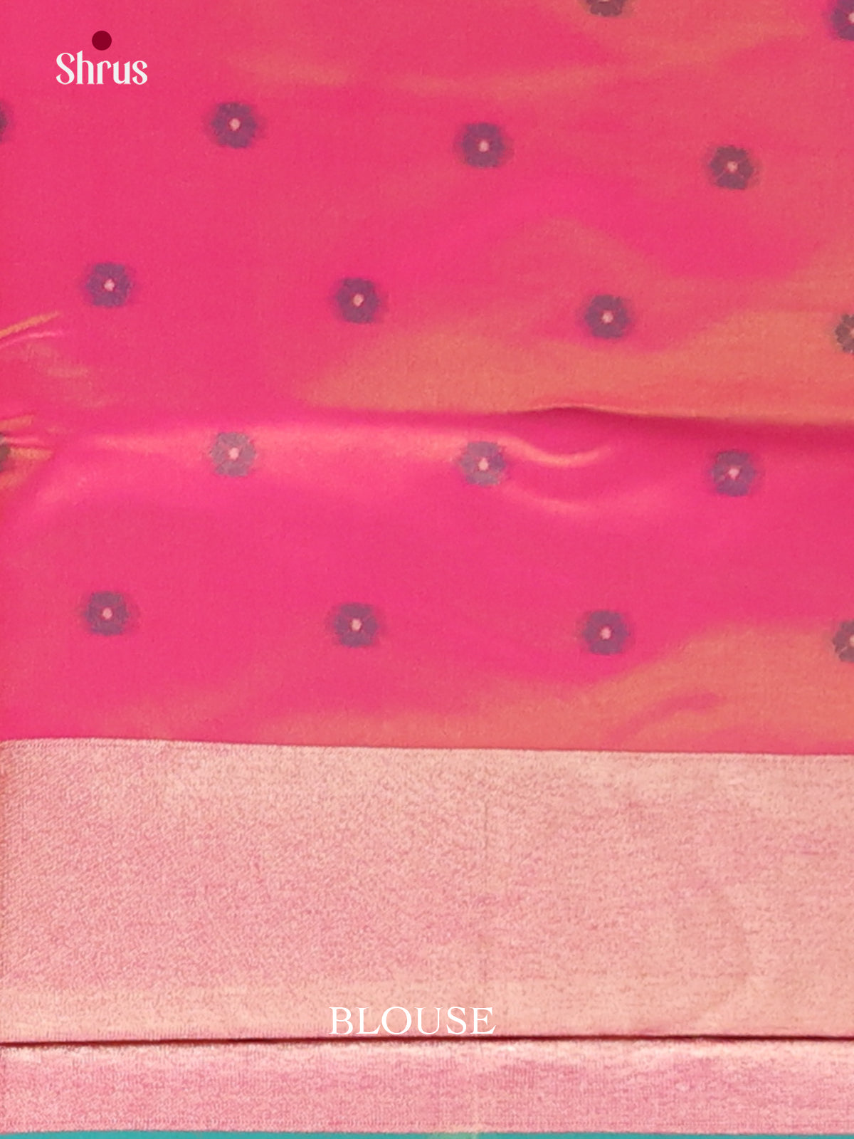 Green & Orange- Semi Softsilk Saree