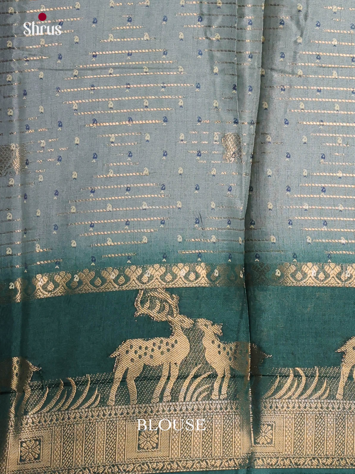 Grey & Green - Semi Dola silk Saree