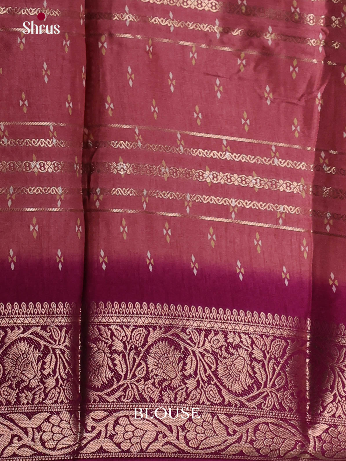 Onion Peel & Maroon- Semi Dola silk Saree