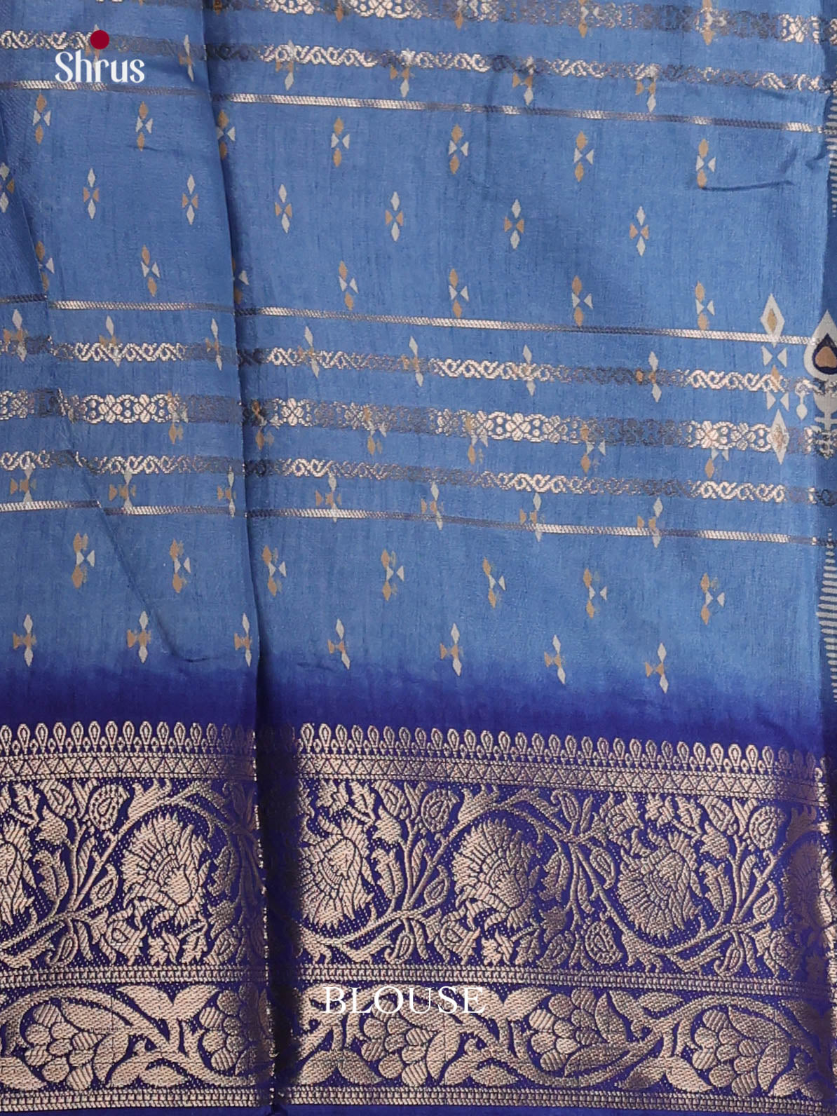 Blue - Semi Dola silk Saree