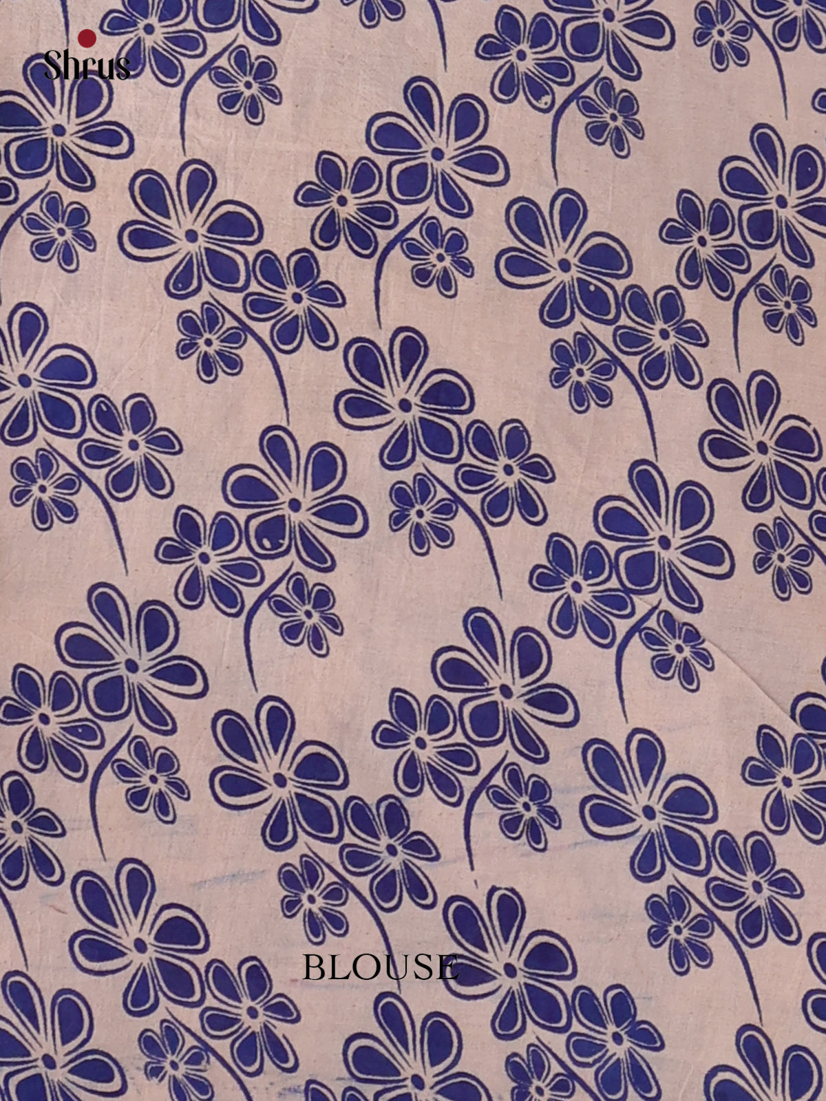 Blue & Red - kalamkari-cotton Saree