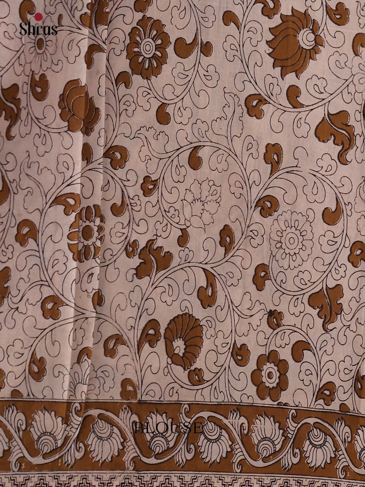 Cream & Grey - kalamkari-cotton Saree