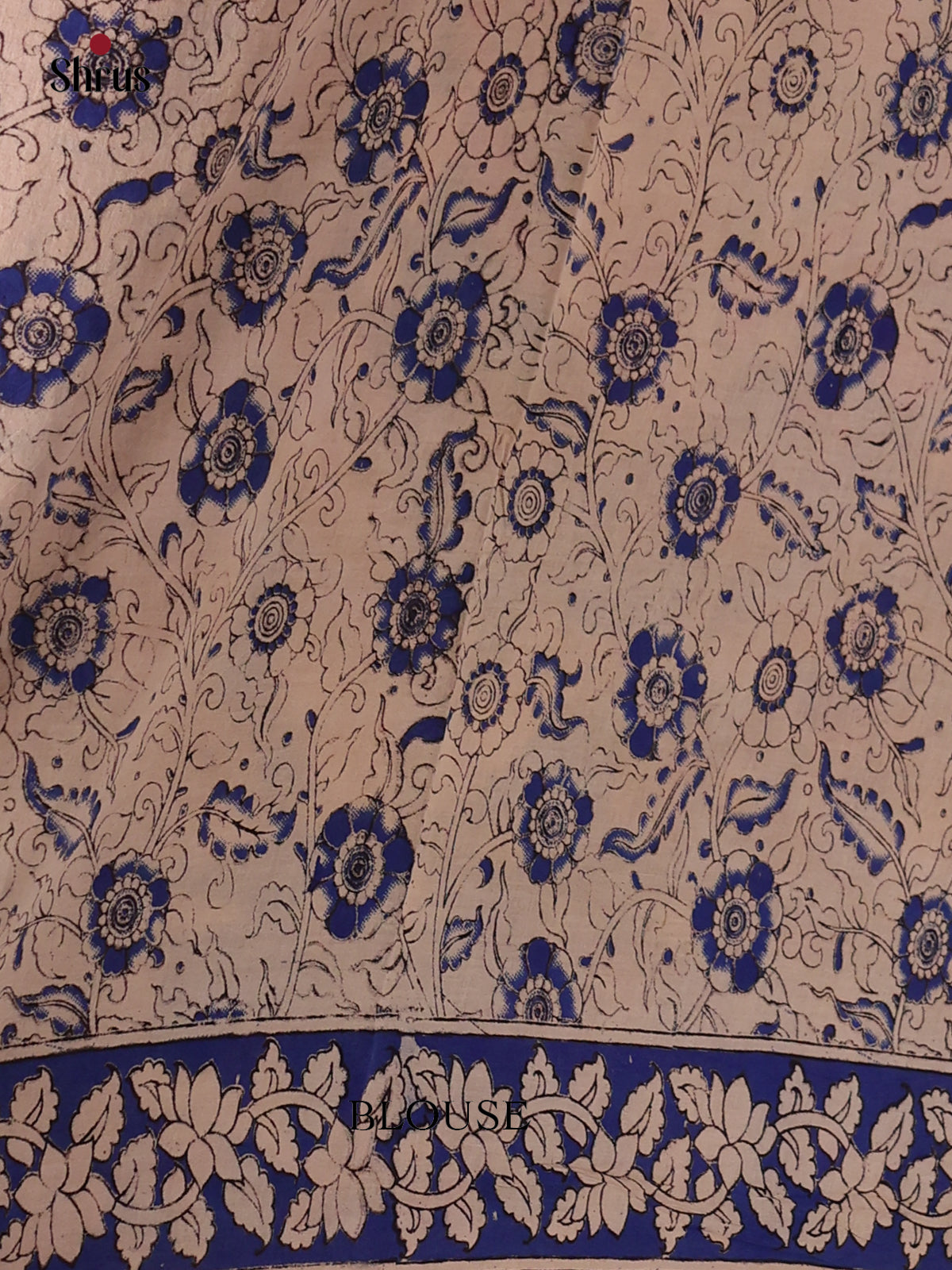 Red & Blue - kalamkari-cotton Saree