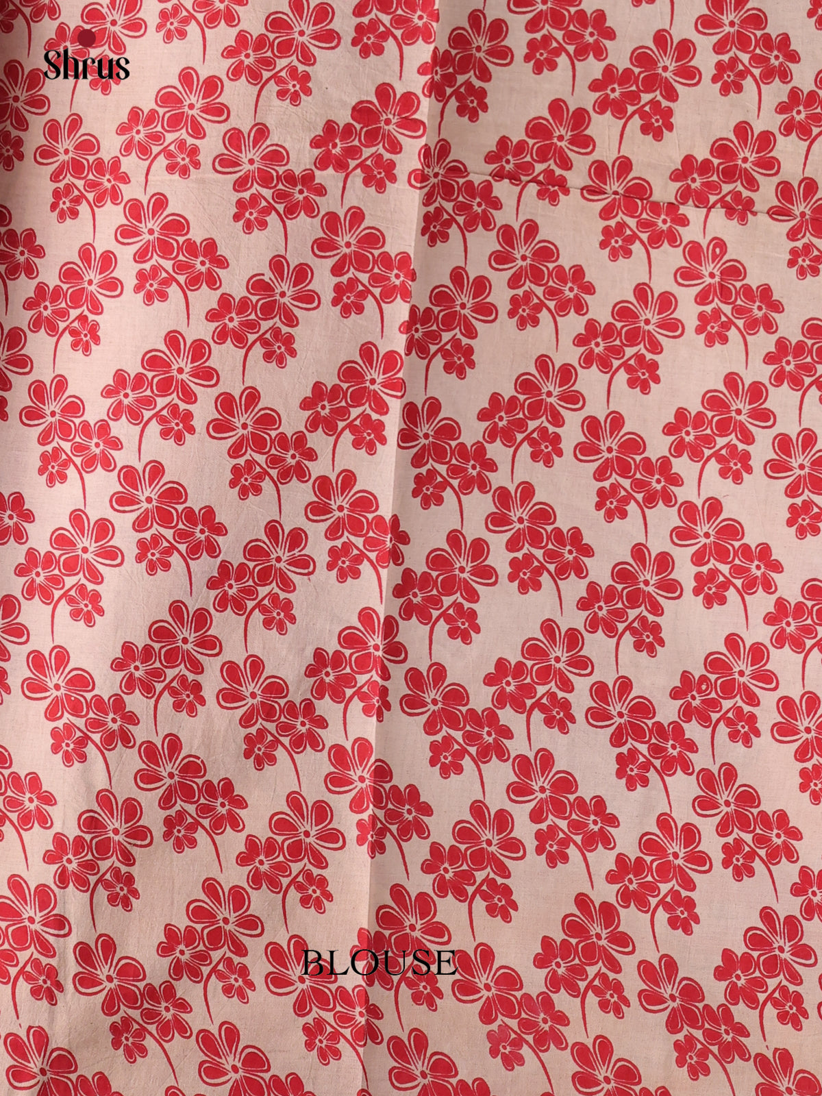 Cream & Red- kalamkari-cotton Saree